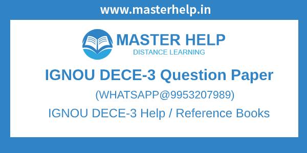 ignou dece assignment question paper